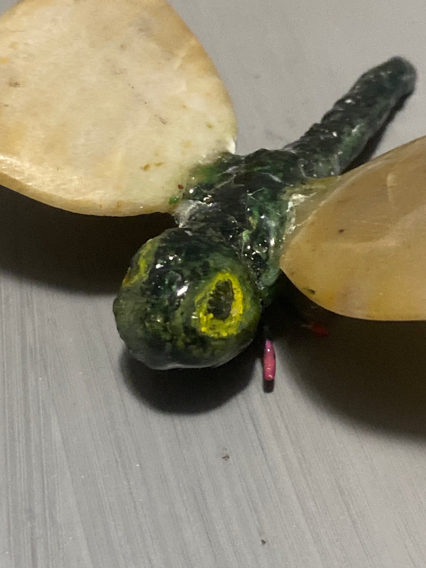 Stone wing fly with a clay body hand made